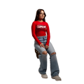 Love Pulse Long Sleeve baby tee(red)