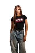 love pulse short sleeve baby tee ( Black )