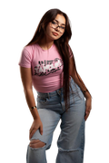 love pulse short sleeve baby tee(Pink)