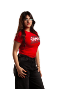 love pulse short sleeve baby tee(Red)