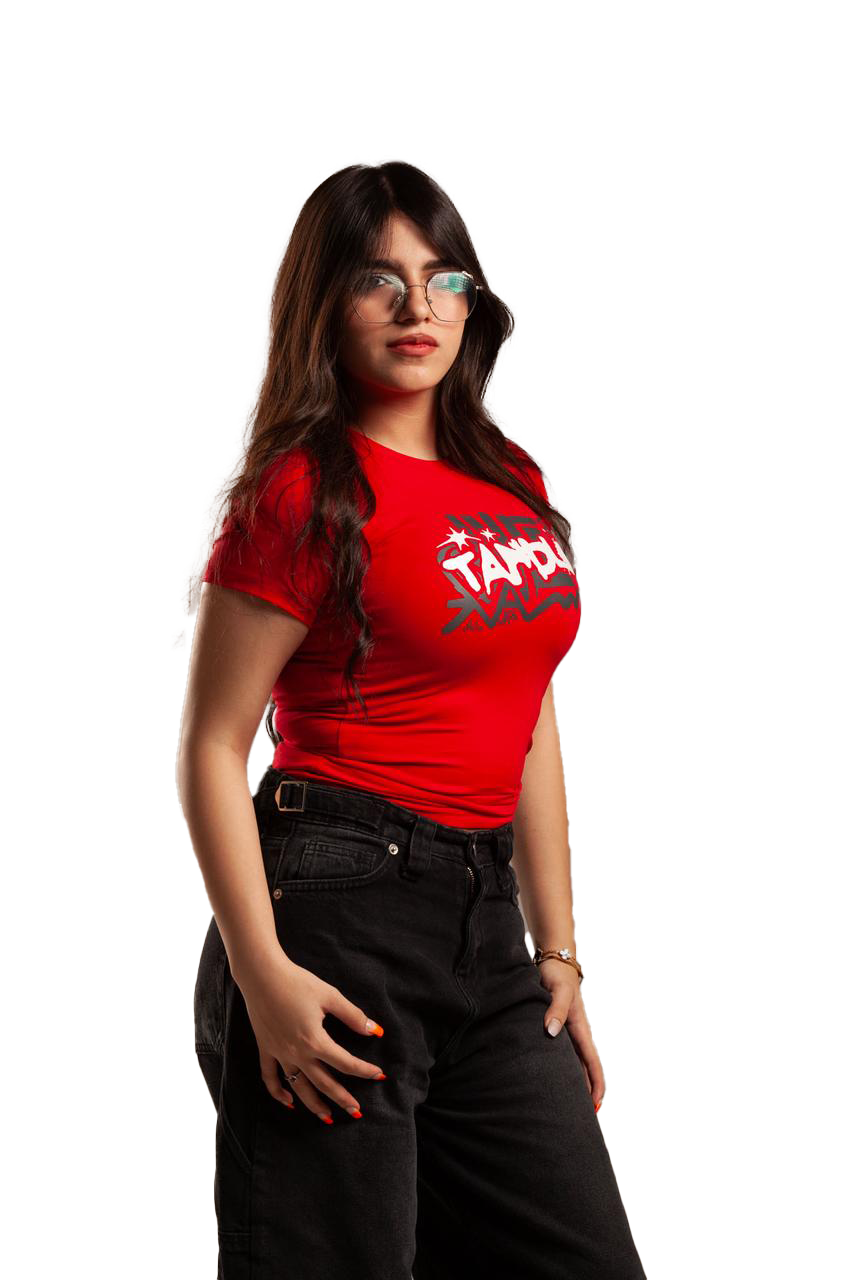 love pulse short sleeve baby tee(Red)